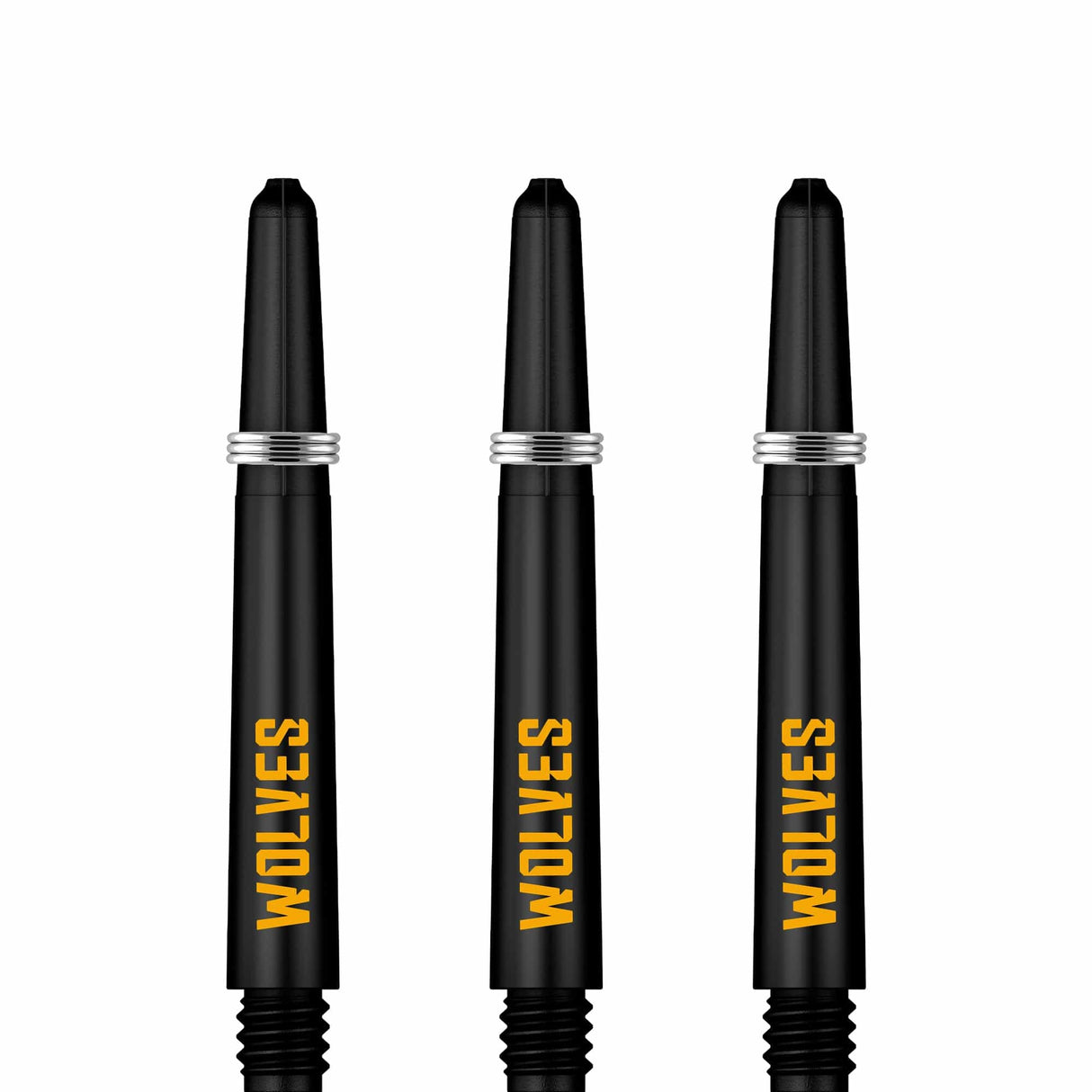 Wolverhampton Wanderers FC Nylon Shafts - Dart Stems with Springs - Wolves - Black