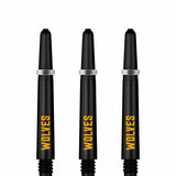 Wolverhampton Wanderers FC Nylon Shafts - Dart Stems with Springs - Wolves - Black
