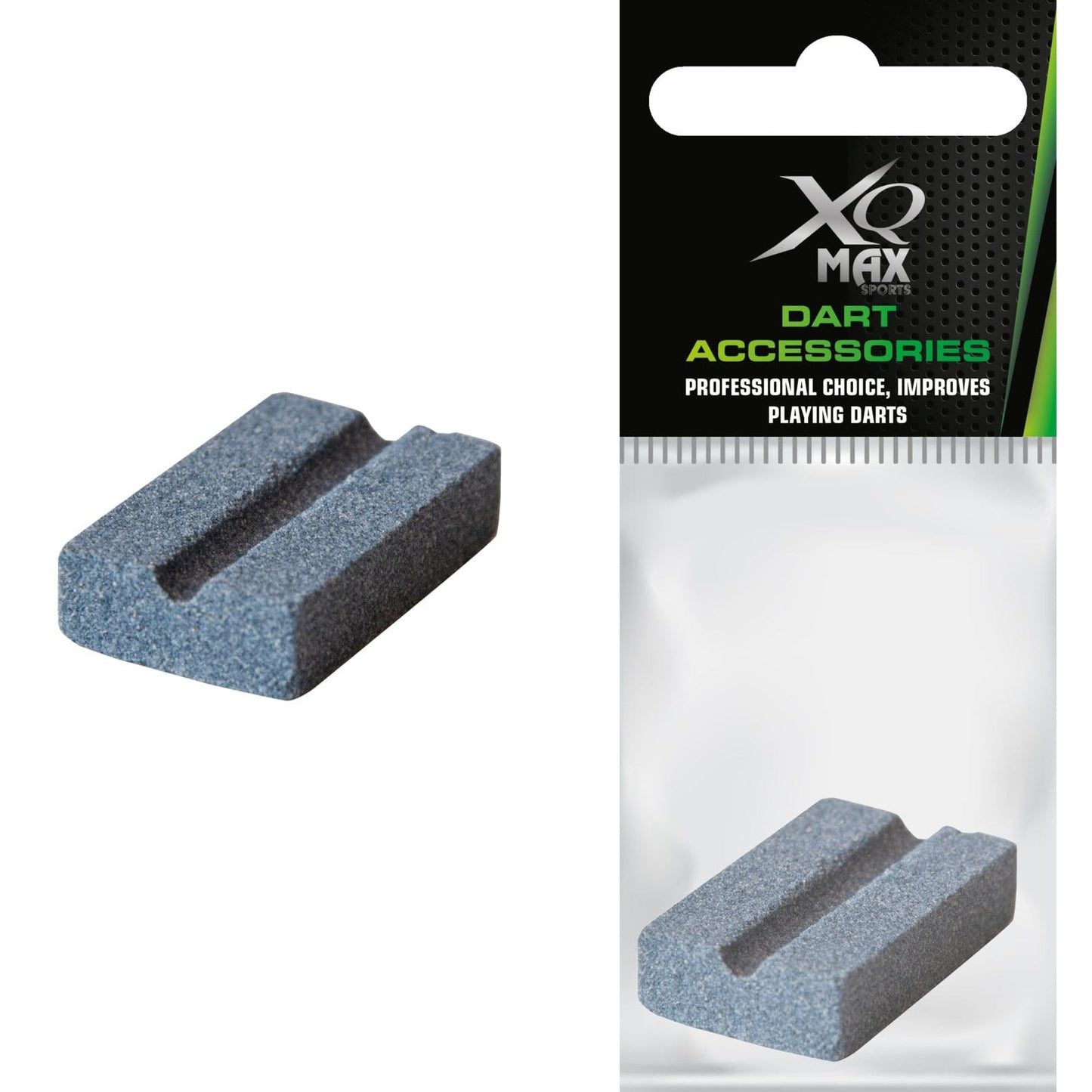 XQMax Dart Sharpener - Flat Design - Sharpening Stone with V-Groove