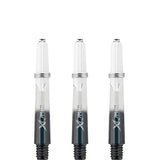 XQMax Gradient Polycarbonate Dart Shafts - with Logo - includes Springs - Transparent & Black Short