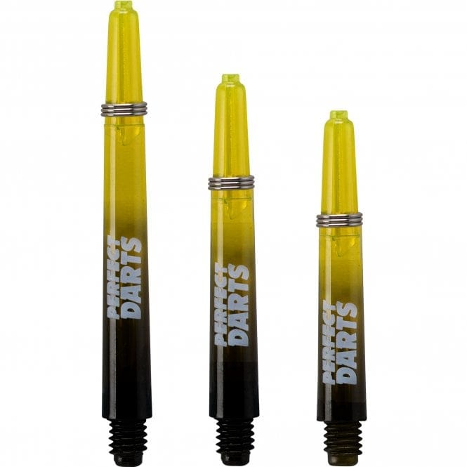 *Perfect Darts - Two Tone Shafts - Polycarbonate - Black & Yellow - 3 Sets Pack
