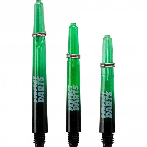 *Perfect Darts - Two Tone Shafts - Polycarbonate - Black & Green - 3 Sets Pack