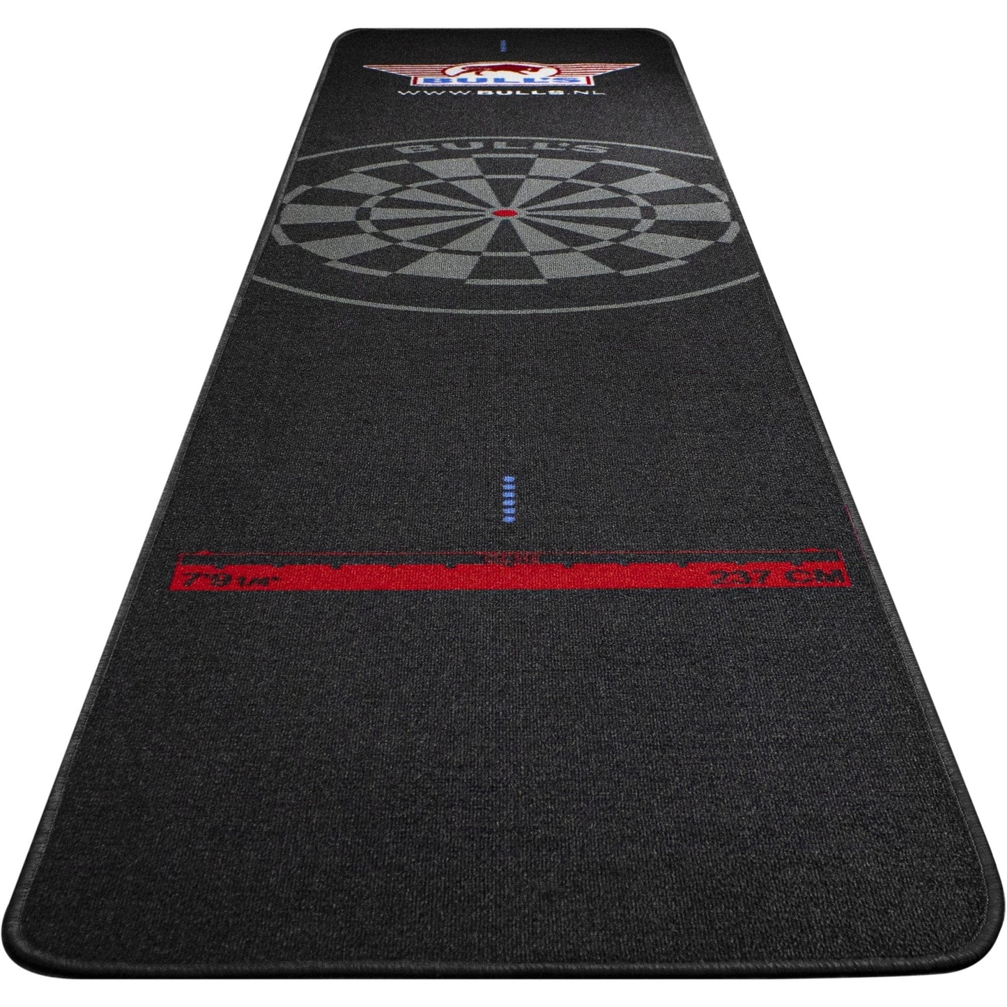 Darts Mat - Bulls Carpet Darts Mat - Black or Red Border - 300cm X 65cm Black