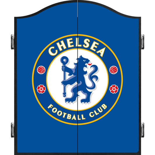 Chelsea Football Dartboard Cabinet - Official Licensed - C2 - Blue with Logo