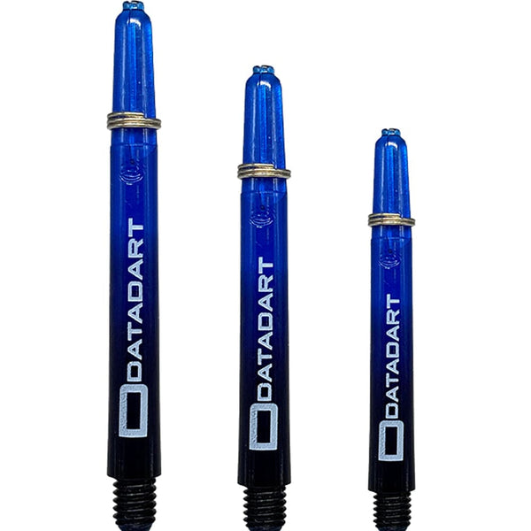 Datadart Argon Shafts - Polycarbonate Dart Stems - Black & Blue