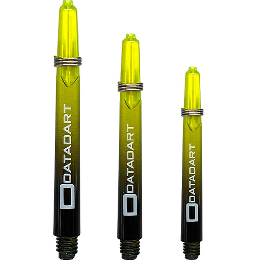 Datadart Argon Shafts - Polycarbonate Dart Stems - Black & Yellow Medium