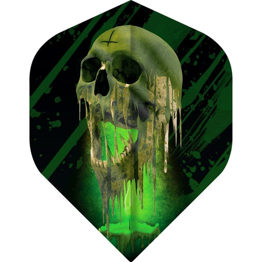 Designa Horror Show Dart Flights - No2 - Std - Melting Skull