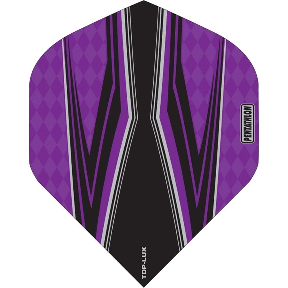 Pentathlon TDP-Lux Dart Flights - Vision Black Centre - No2 - Std Purple