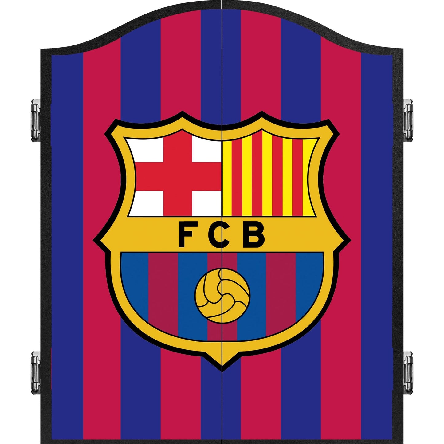 FC Barcelona - Official Licensed BARÇA - Dartboard Cabinet - C4 - 2 Stripe Crest