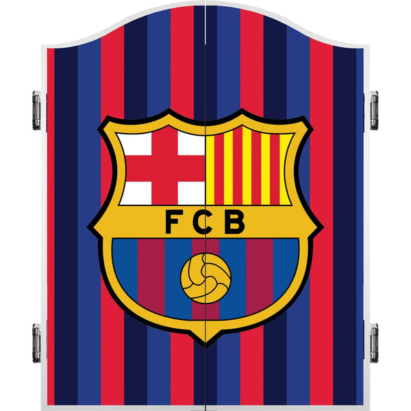 FC Barcelona - Official Licensed BARÇA - Dartboard Cabinet - C5 - Multi Stripe Crest