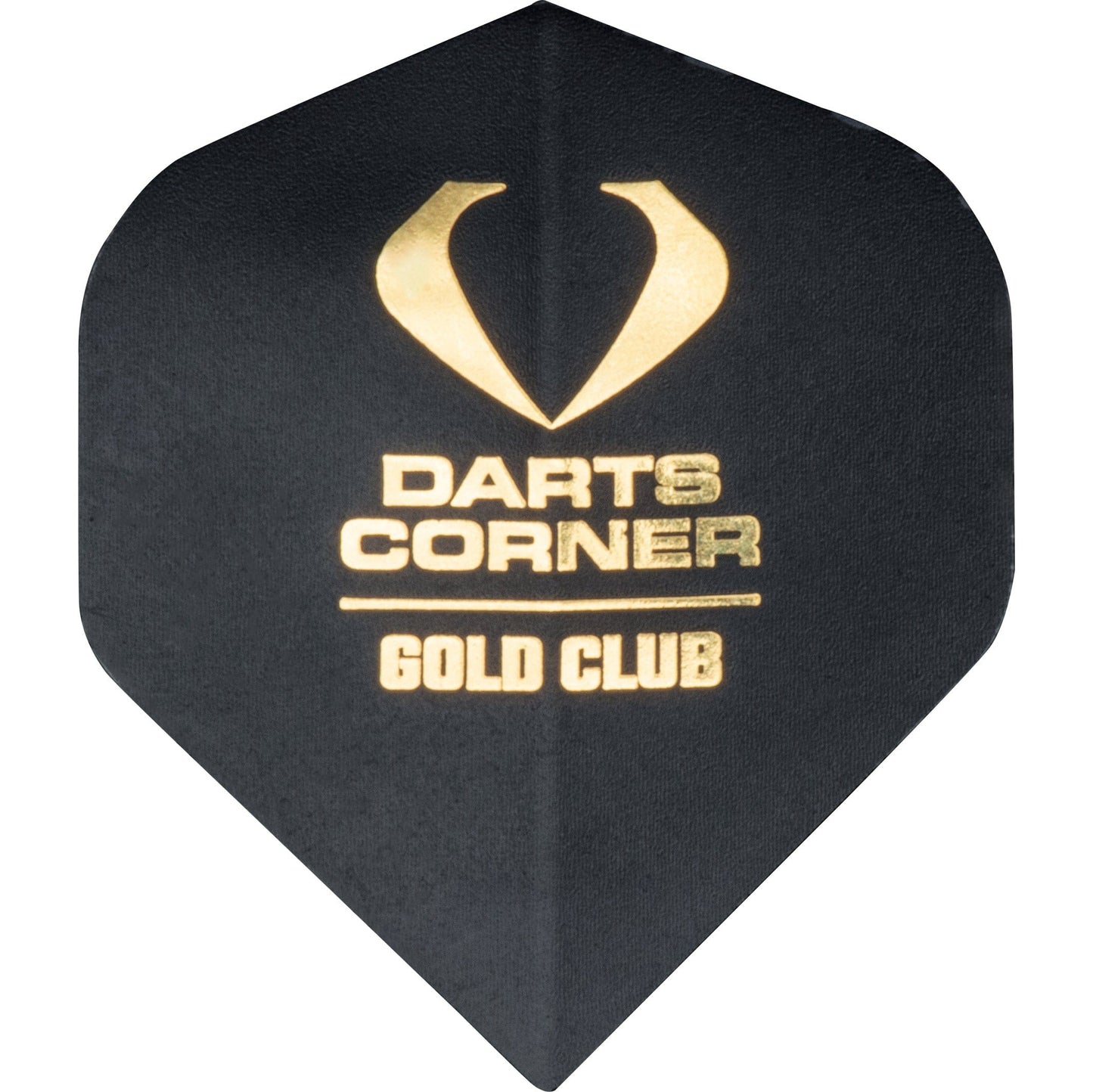Darts Corner Dart Flights - 100 Micron - No2 - Std - Black - Gold Club Member