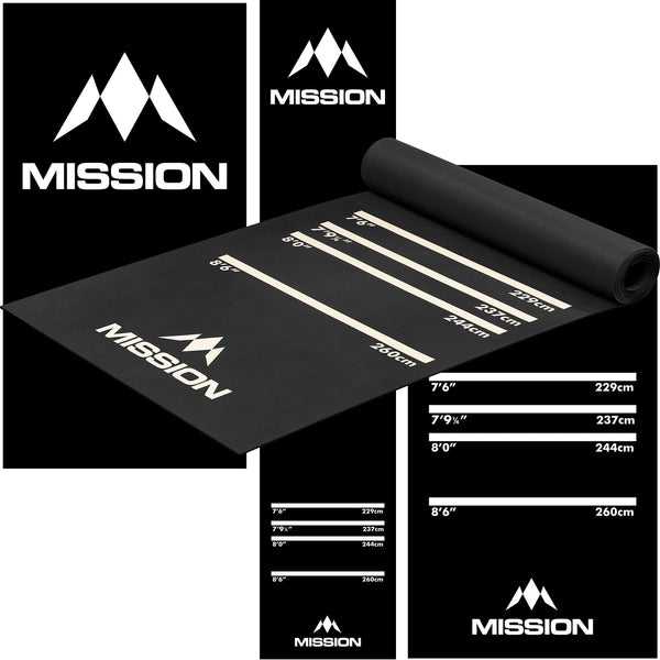 Mission Darts Mat - Heavy Duty Rubber - Pro Level Dart Mat