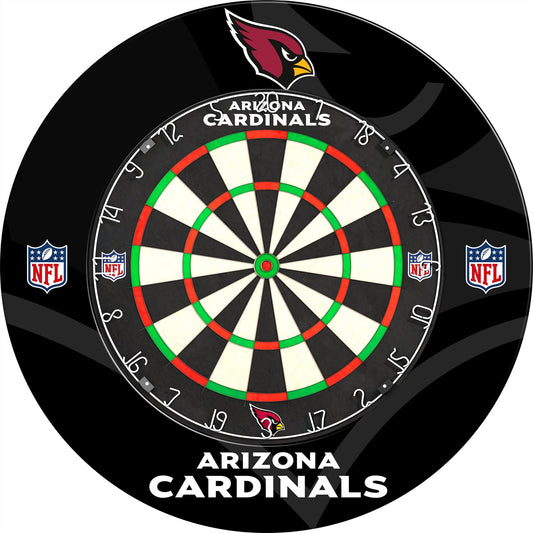 NFL - Printed Dartboard & Printed Surround - Official Licensed - Arizona Cardinals