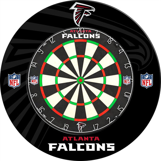 NFL - Printed Dartboard & Printed Surround - Official Licensed - Atlanta Falcons
