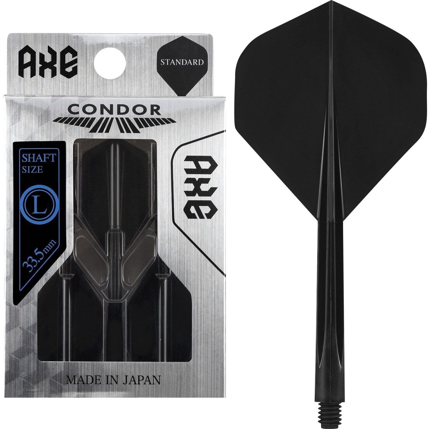 Condor AXE Dart Flights - Standard - Black Long