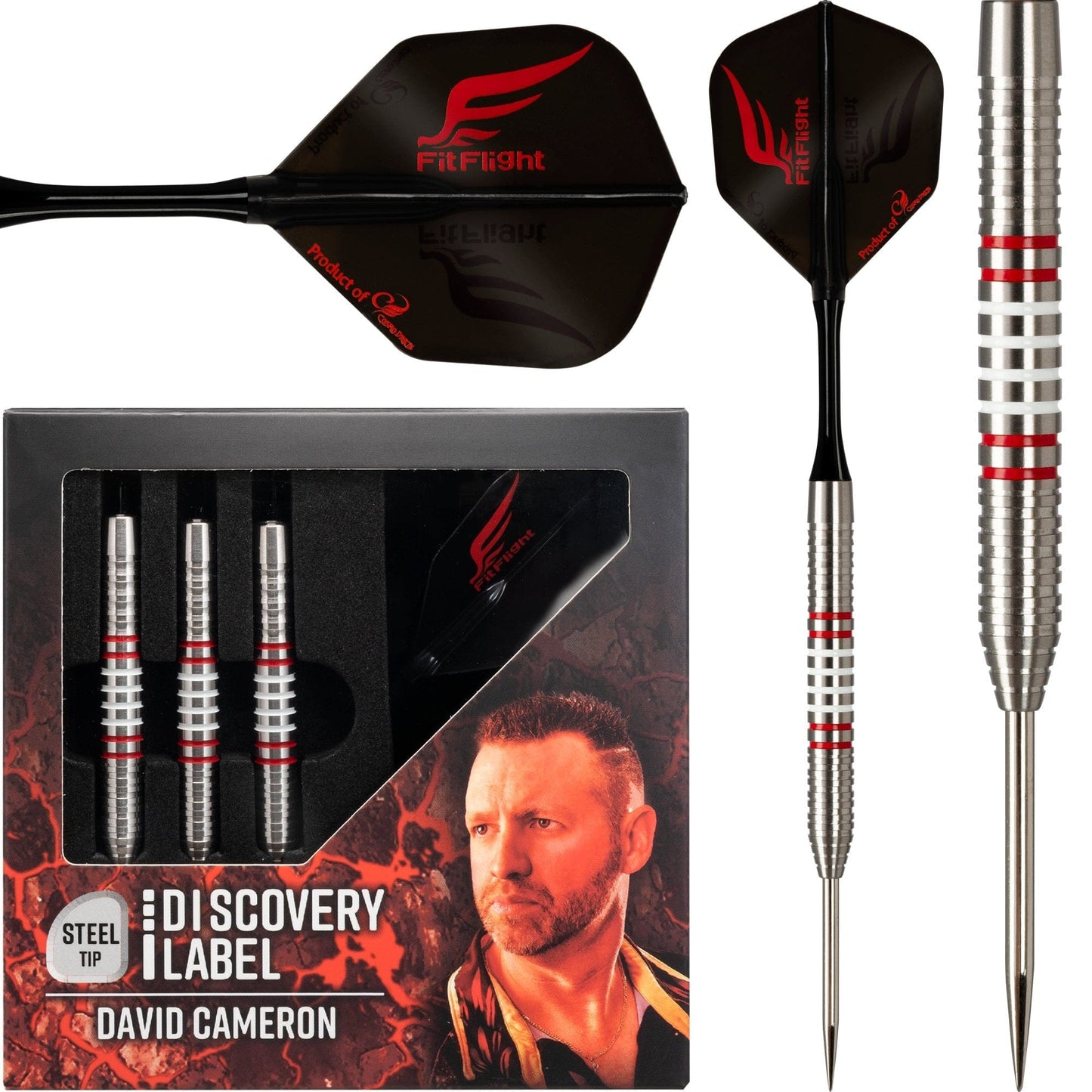 Cosmo Darts - Discovery Label - Steel Tip - David Cameron - 24g 24g