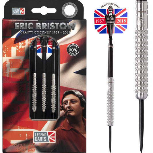 Eric Bristow Darts - Steel Tip - Cocked Finger - K1 - Silver - 22g 22g