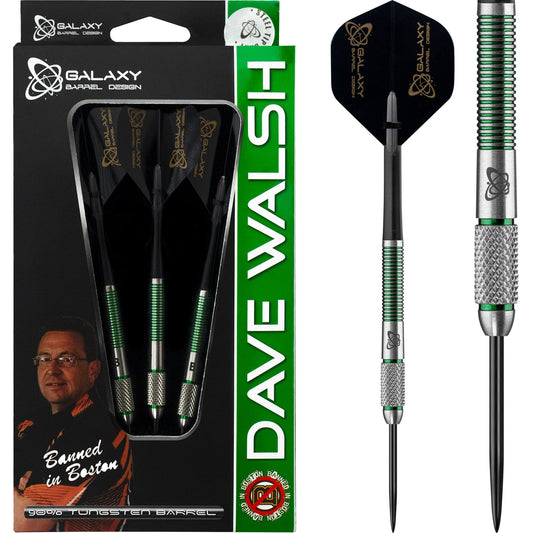 Galaxy Dave Walsh Darts - Steel Tip - Banned in Boston - Green - 21g 21g