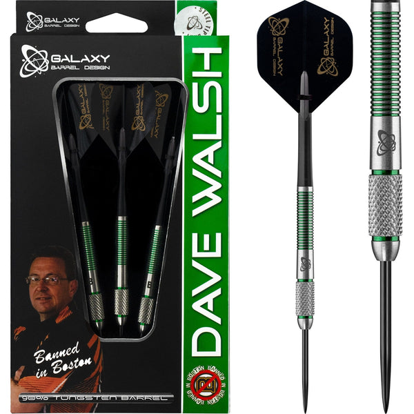 *Galaxy Dave Walsh Darts - Steel Tip - Banned in Boston - Green - 21g