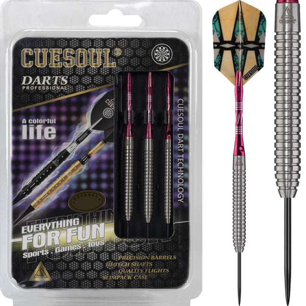 Cuesoul - Steel Tip Tungsten Darts - Traditional - Ringed - 22g