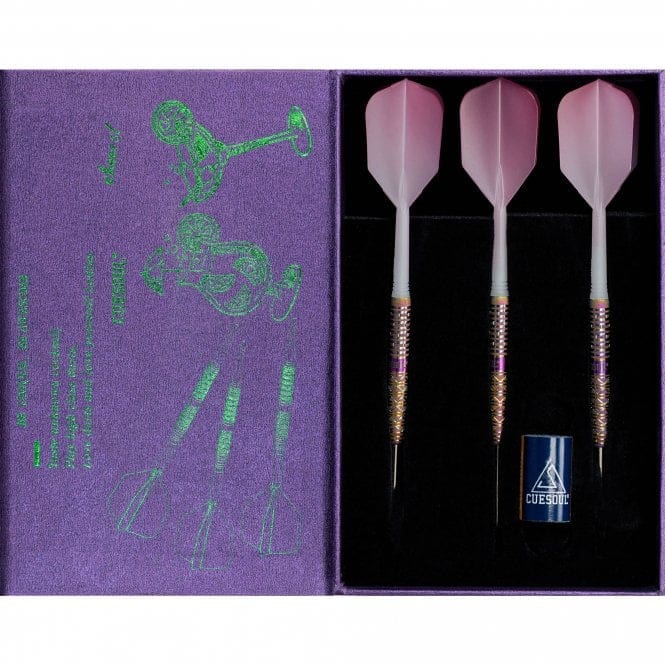 Cuesoul - Steel Tip Tungsten Darts - Pink Lady Cocktail - Oil Paint Finish - 21g 21g