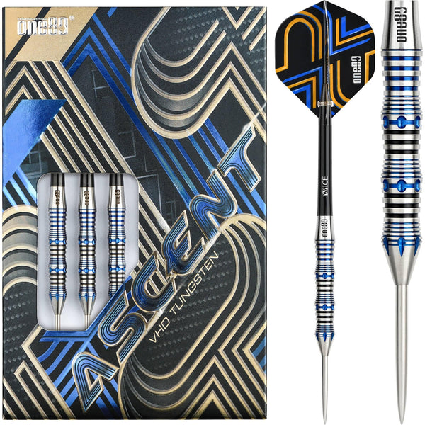 *One80 Ascent Darts - Steel Tip - S02 - Black & Blue