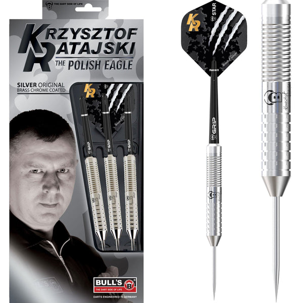 BULL'S Krzysztof Ratajski Darts - Steel Tip - The Polish Eagle - Brass - Silver