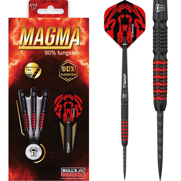 BULL'S Magma Darts - Steel Tip - Black and Red