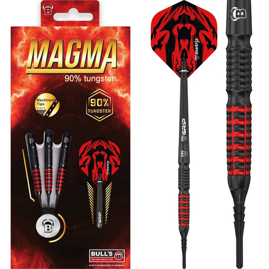 BULL'S Magma Darts - Soft Tip - Black and Red 18g