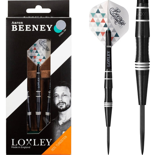 *Loxley Aaron Beeney Darts - Steel Tip - Micro Grip - Black 24g