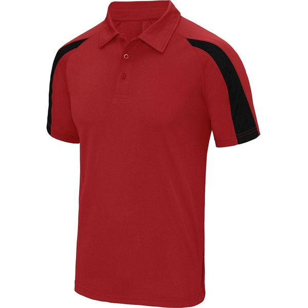 Dart Shirts - Polo Shirt - Just Cool Contrast - Red with Black