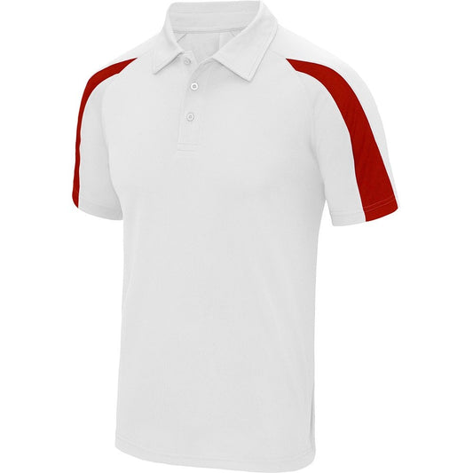 Dart Shirts - Polo Shirt - Just Cool Contrast - White with Red 2XL