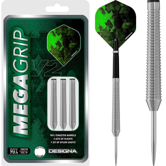 Designa Mega Grip V2 Darts - Steel Tip - M4 21g