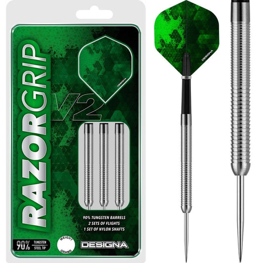 Designa Razor Grip V2 Darts - Steel Tip - M4 - Double Grip
