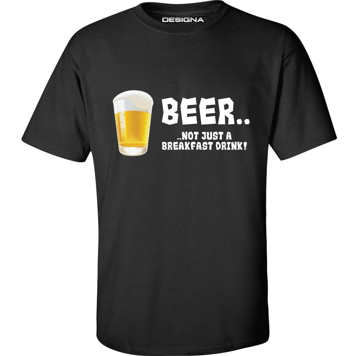 T Shirt - Humour Dart T-Shirt - Black - Beer, Breakfast Drink