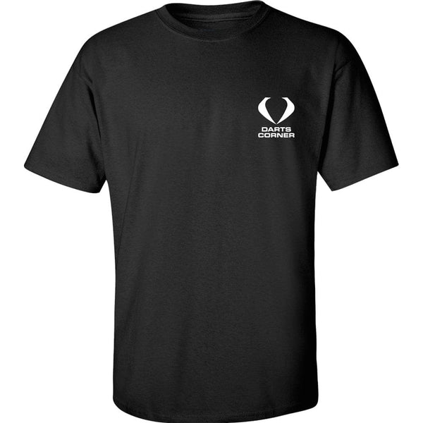 Darts Corner T Shirt - with DC Logo - Black