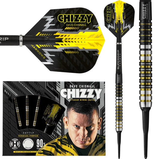 Harrows Dave Chisnall Darts - Soft Tip - Chizzy - S3 22g