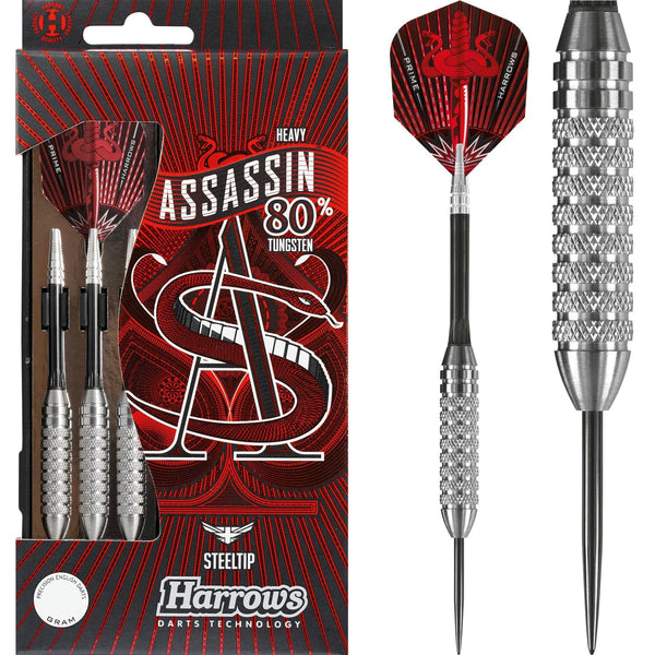 Harrows Assassin Darts - Steel Tip - Heavy - Ringed - 34g