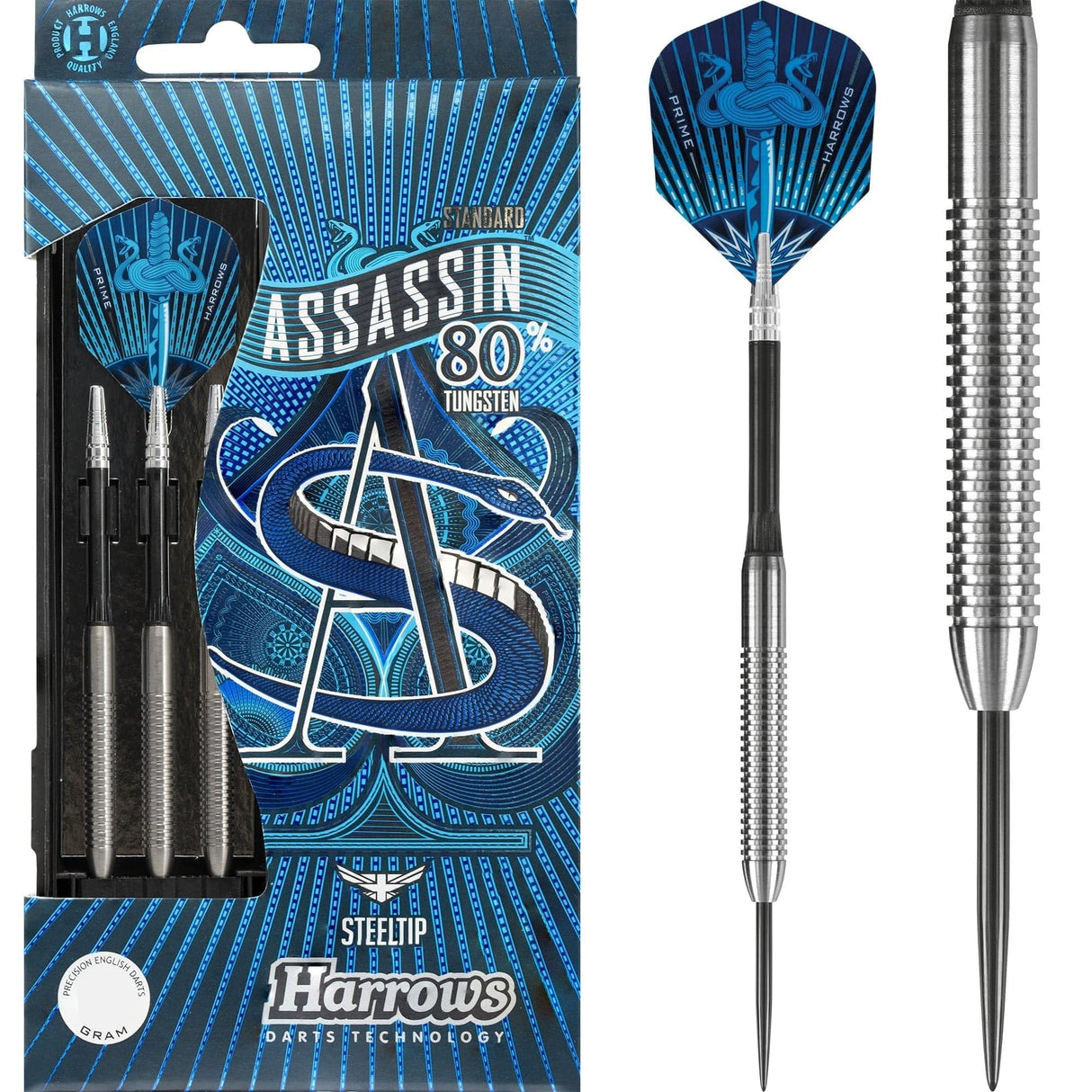 Harrows Assassin Darts - Steel Tip - Std - Ringed - 21g 21gPERS