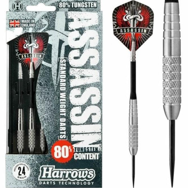 Harrows Assassin Darts - Steel Tip - Std - Knurled - 24g