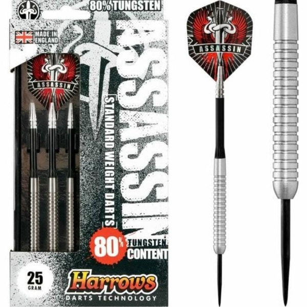 Harrows Assassin Darts - Steel Tip - Std - Ringed - 25g