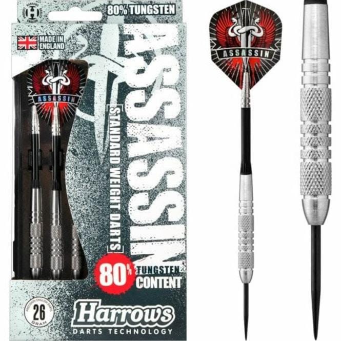 Harrows Assassin Darts - Steel Tip - Std - Knurled - 26g 26gPERS
