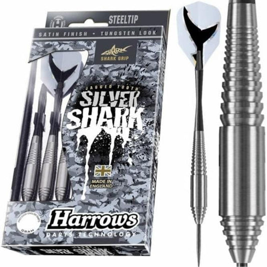 Harrows Silver Shark Darts - Steel Tip Nickel Silver - S2