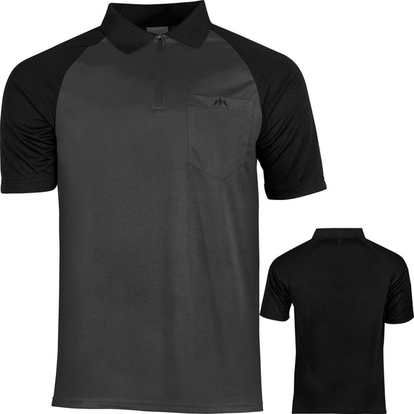 Mission Darts EXOS Cool FX Dart Shirt - Black & Grey