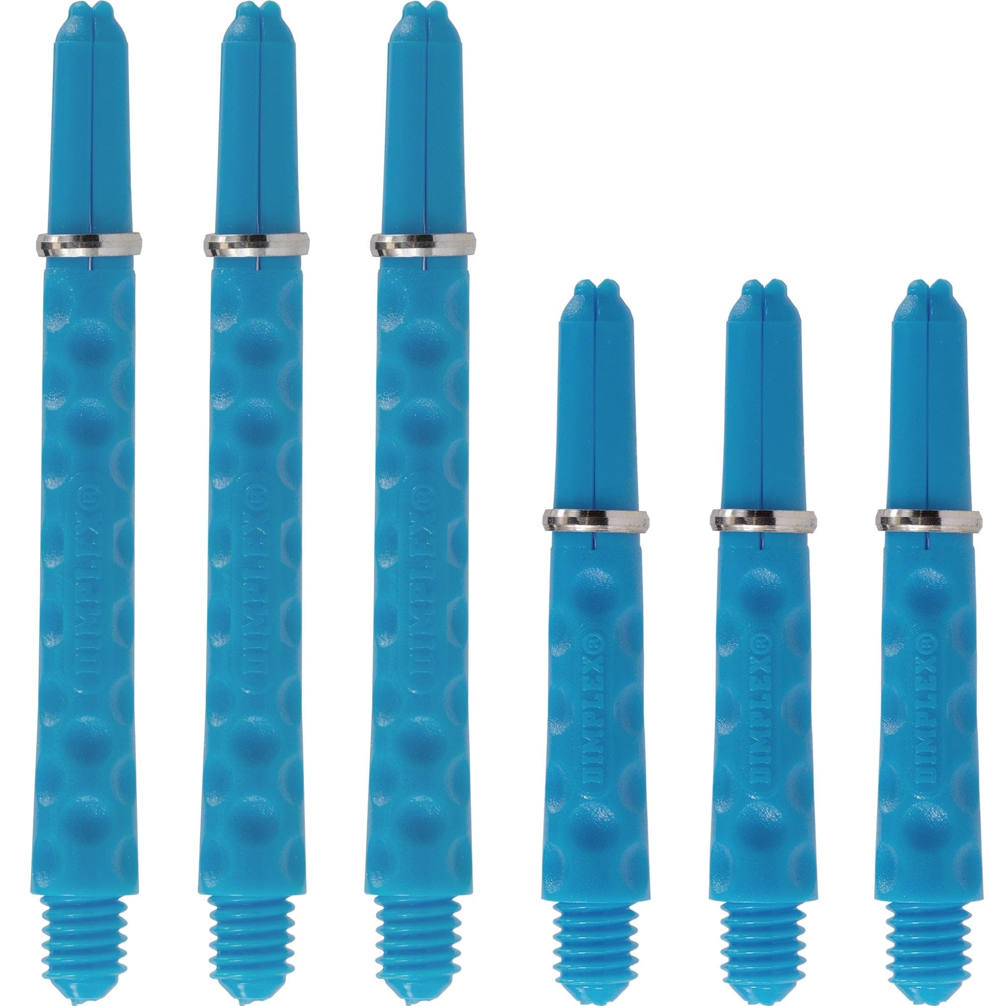 Harrows Dimplex Shafts - Dart Stems - with Rings - Aqua Blue