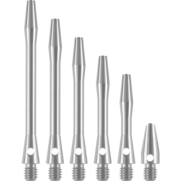 Designa Aluminium Shafts - Metal Dart Stems - Silver