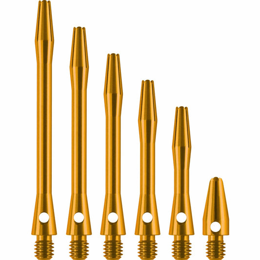 Designa Aluminium Shafts - Metal Dart Stems - Gold
