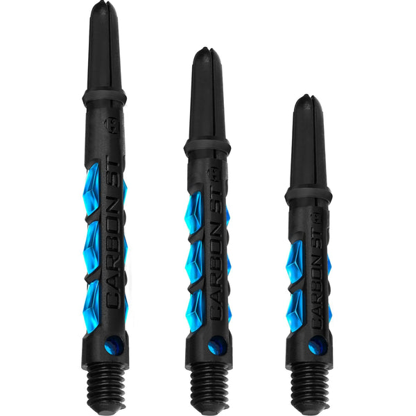 Harrows Carbon ST Shafts - Dart Stems - Black & Aqua Blue