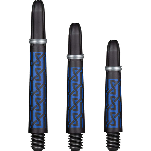 Shot Koi Carbon Dart Shafts - with Springs - Pakati Blue