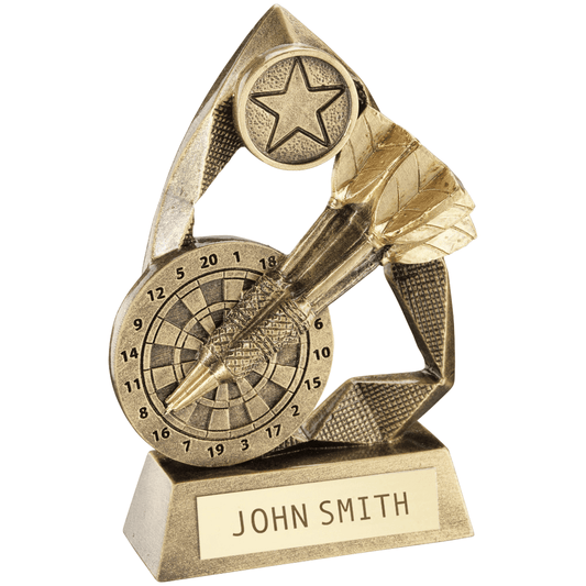 Darts on Dartboard Design - Resin Trophy Award